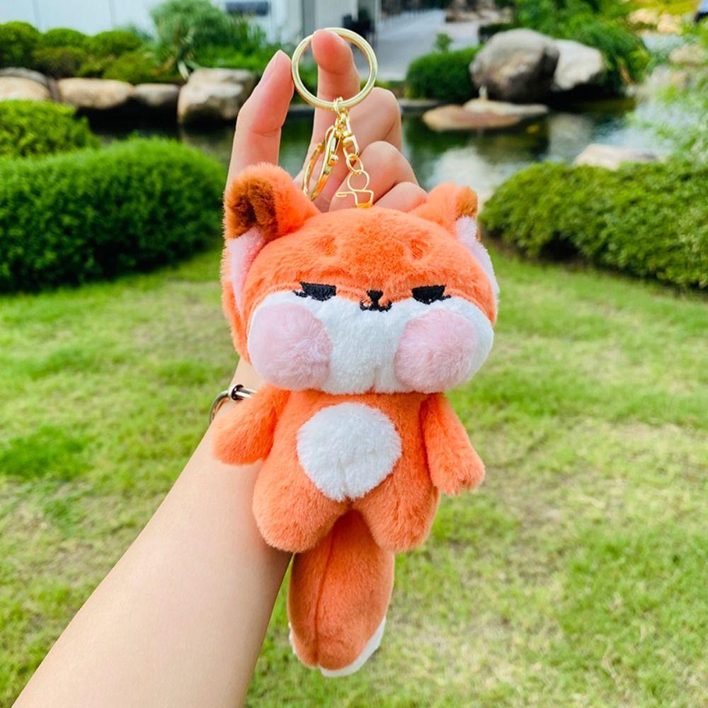 Soft Cute Mouth Toot Plush Key Chain Big Tail Cartoon Big Tail Doll Pendant  Car Hanging