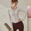 Yoga jacket women's 1011 new thin stand-up collar fitness clothing sports outdoor zipper long-sleeved yoga clothing top