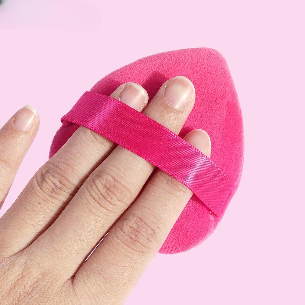 2 Pieces Heart-shaped Velvet Makeup Puff Pink Facial Cosmetic Makup Cotton Sponge Beauty Tool For Beauty
