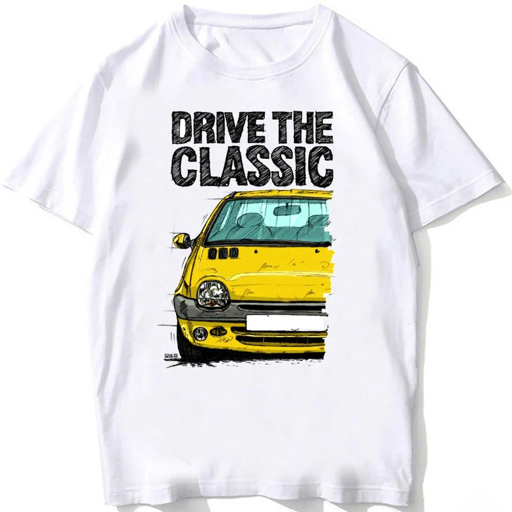 ZheXiong TEE Nieuwe Zomer Heren Korte Mouw Rijd een Legende Twingo Laat Halogeen Model Sportwagen T-shirt Jongen Witte T-shirts Heren Casual Tops 4XL