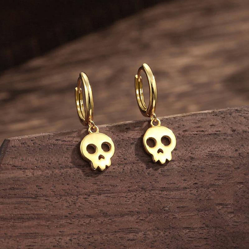 European And American Halloween Skull Earrings With Must-Have Accessories, Fashionable And Personalized Punk Earrings