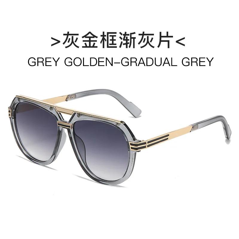 

New Fashion Big Frame Sunglasses Men Square Metal Sun Glasses Women Retro Sun Glasses Vintage High Quality