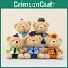 Soft And Cuddly Policeman Bear Plush Toy Keychain Ideal For Bag Decoration And Gifts