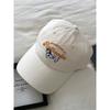 Vintage Spotted Dog Embroidered Baseball Cap Children Spring Summer Versatile Street Plum Color Cap Tide