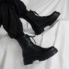 Automne nouveau cuir repoussé bottes locomotive bottes montantes confortables respirantes augmenter usine vente en gros