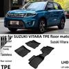 All-Weather TPE Floor Mats for 2009-2018 Suzuki Vitara - 3D Vehicle-Specific, Waterproof Trunk Mat.