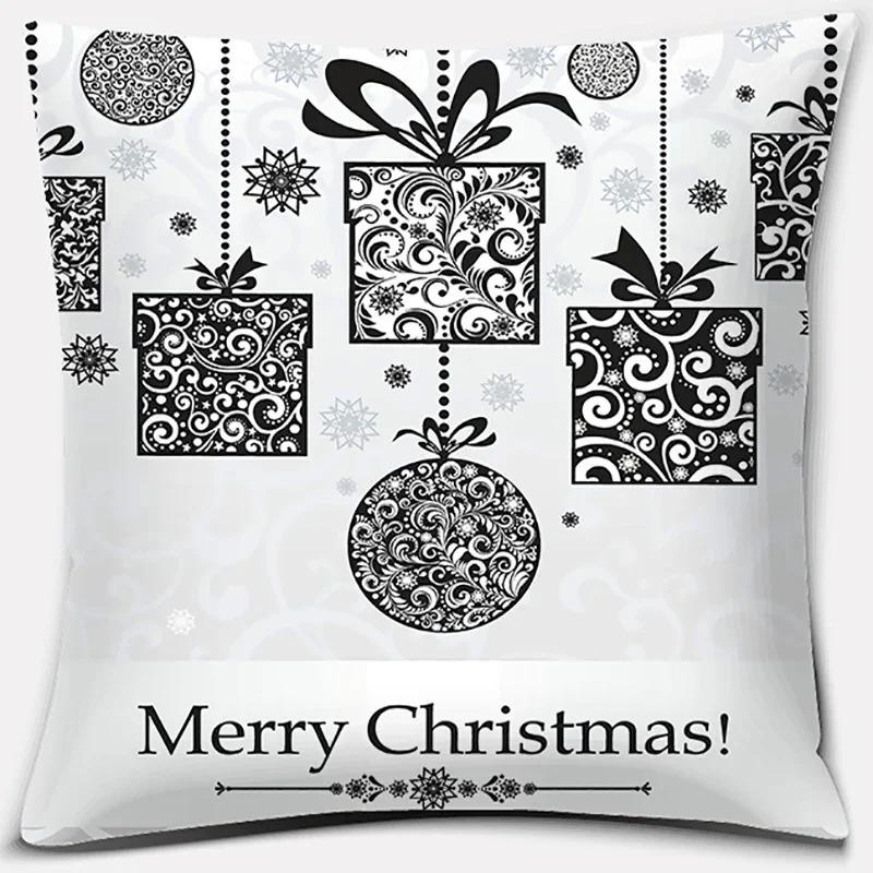 Christmas Themed Pillowcases Car Accessories Office Santa Claus Living Room Sofa Home Pillowcases