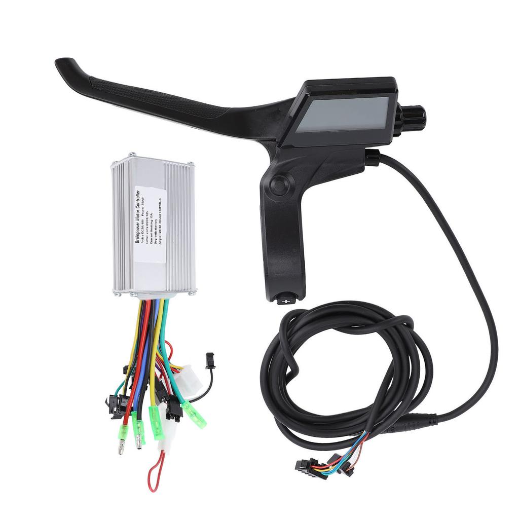36V 48V 350W Electric Bike Controller Kit ABS Aluminum Alloy Motor Controller Brake Lever with 160PDD Display Meter for