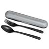 Yamanaka Lacquerware Spoon and Fork Set with Dishwasher Made In (2 Pieces, Case), 18cm, Safe, Silver, ZEIT, Japan, C17692-6
