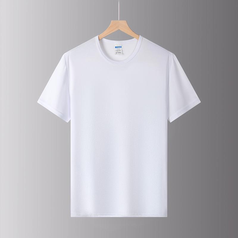 Casual Sports Ice Silk T-shirt Men's Round Neck Top