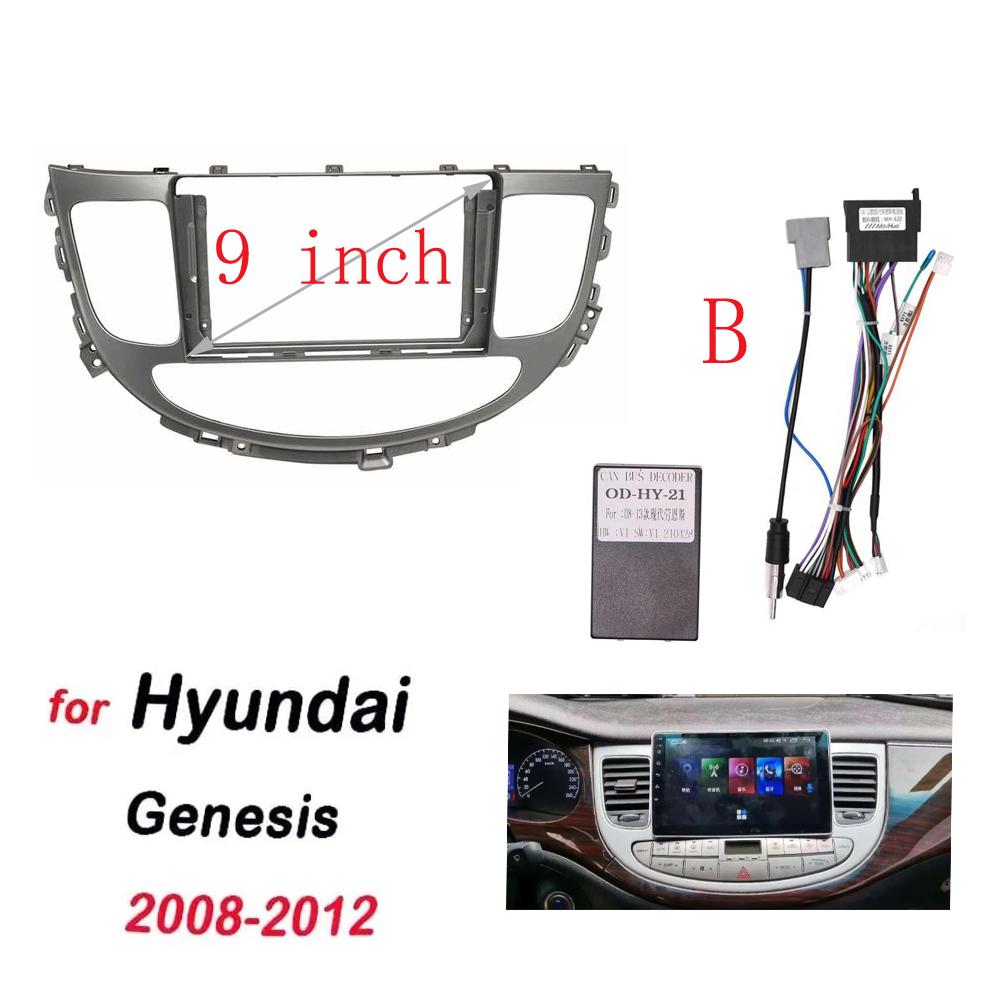 

Автомобильная аудиосистема 2Din, лицевая панель, рамка для Hyundai Rohens Genesis 2008-2013, 9-дюймовый большой экран, радио, стерео, панель, комплект для крепления на приборной панели