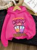 My Little Soda Pop Kinder Kapuzenpullover K-Pop Musik Koreanischer Anime Sweatshirt Hip Hop Jungen Kleidung Geschenk Süßer Spruch T-Shirt Locker Kinder Oberteil