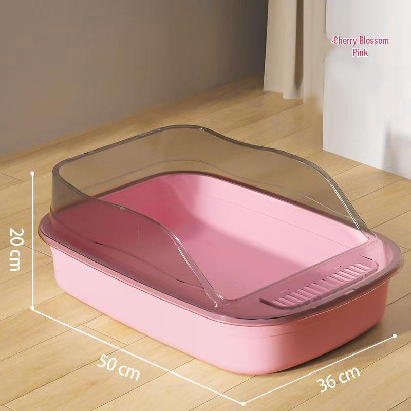 Extra Large Odor-Reducing Semi-Enclosed Anti-Splash Cat Litter Box