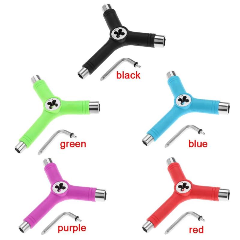 Multifunctional Skateboard Tool Y-shaped Key Screwdriver Portable Compact Design for Easy Usage