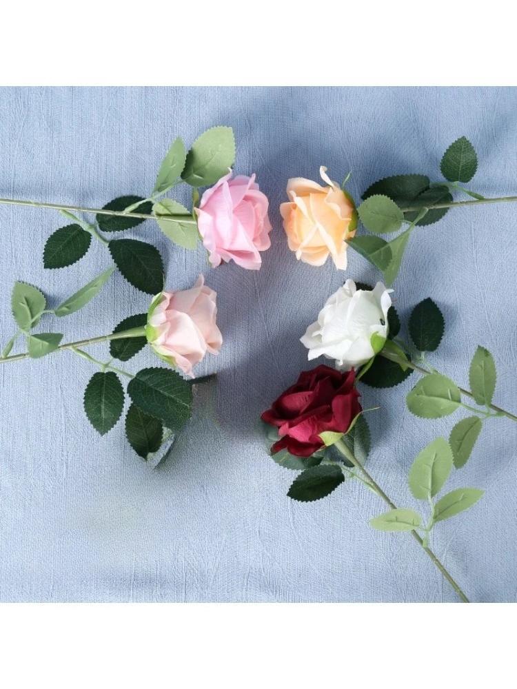 30PCS Simulation Silk Roses Artificial Flowers Wedding Home Valentine's Day Decoration Advanced Fake Bouquet Wall