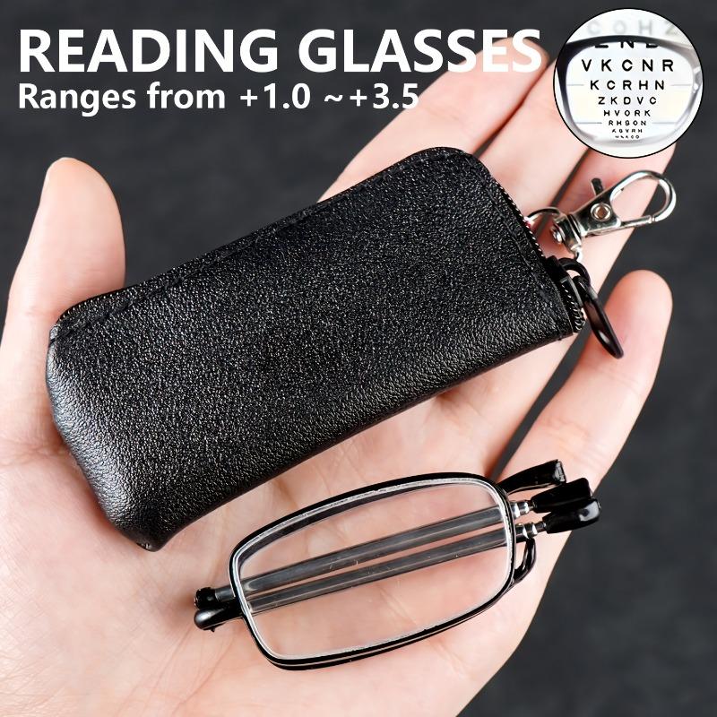 

Mini Reading Glasses with Bands Suitable for Both Men and Women Featuring Spring Hinges and Portable Pocket Design+1.0 To+4.0 +200 чёрный