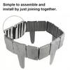 Imitation Stone Garden Fence, Garden Landscape Edging Border, Interlocking Plastic Retaining Edging Border, Decorative Picket Panels for Flower Bed