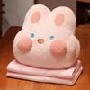 Winter Plush 3-In-1 Pillow Blanket Cartoon Fill Warm Hands Home Car Travel Bedroom Bed Sofa Office Cute Waist Support Blanket