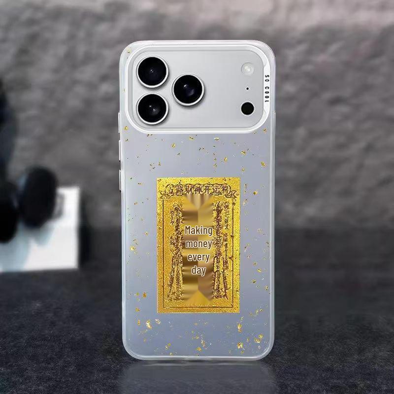 Everyday Gold Apple 17 Phone Case, Silver Shell for 17Air/17ProMax/16/15