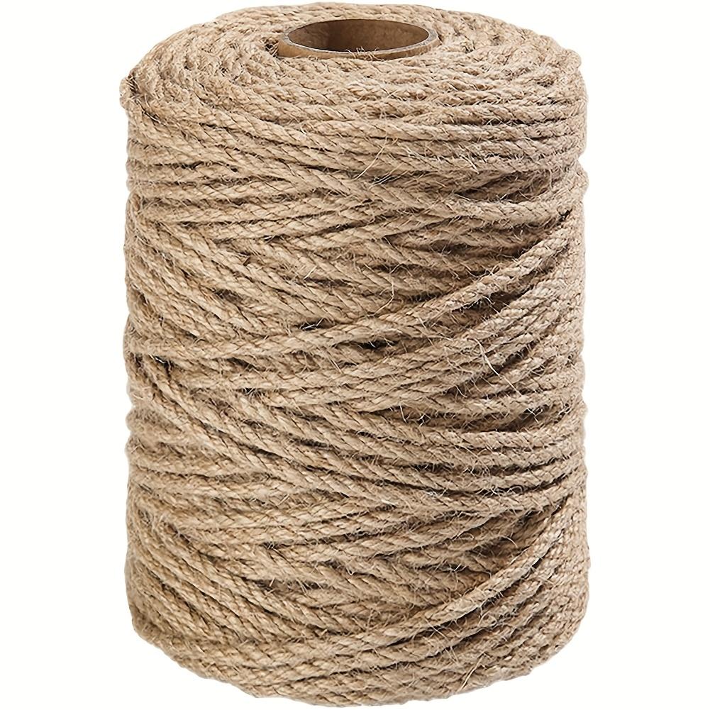 50-meter yellow jute rope, heavy-duty thickened jute rope, suitable for DIY handicrafts, gardening bundling,cat scratching posts