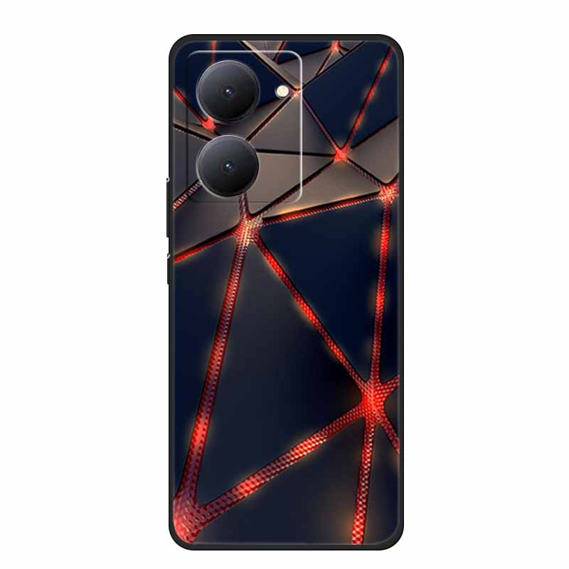 For VIVO Y36 Y78m Y27 5G Case Animals Soft Silicone Back Cover Phone Cases for VIVO Y27 5G VIVOY36 5G 6.64" Cool Wolf Cat Fundas