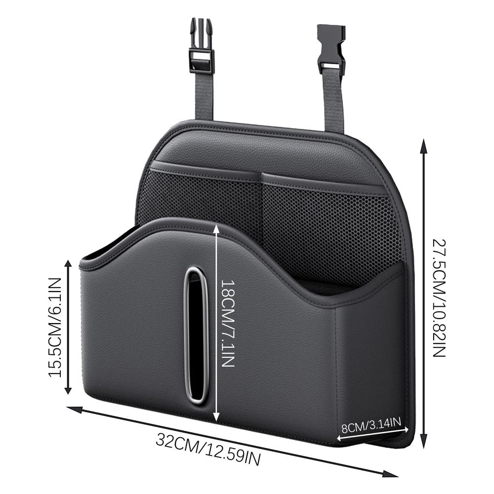 Car Front Seat Organizer Tissue Organizer Storage Box For Car Backseat Large Capacity Auto Tissue Backseat Water Cup Holder For