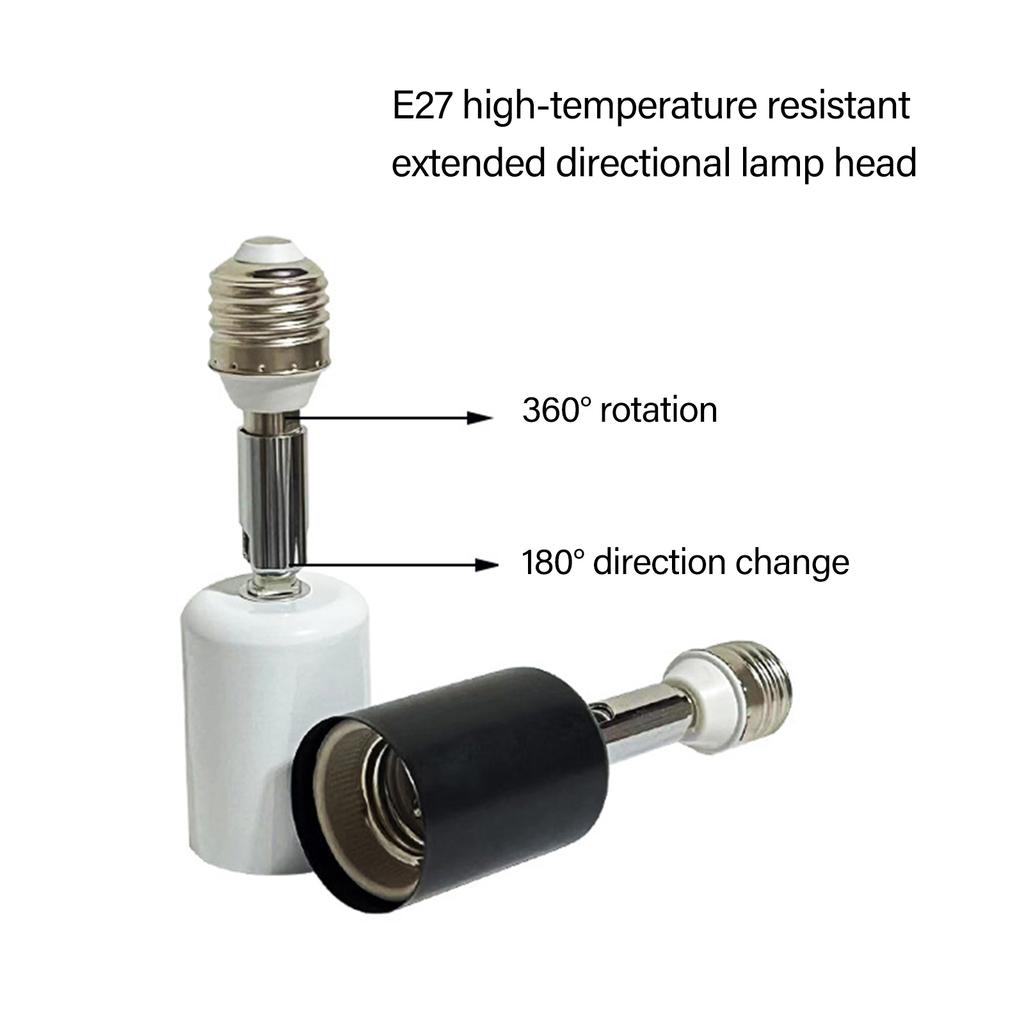 Rotatable E27 Lamp Socket Adapter 150W Heatproof Design Vertical Horizontal Adjust Positioning Global Voltages Support