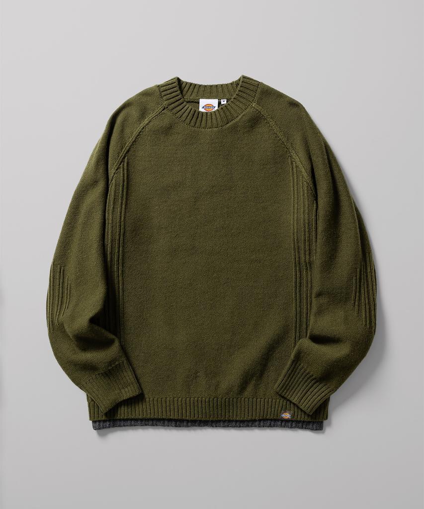 DICKIES Layered Pullover Knit Olive
