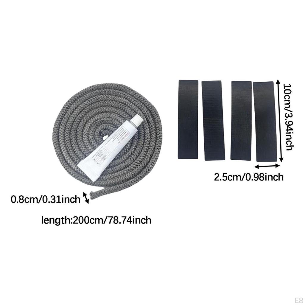 Gasket Rope ,Fireplace Seal Rope, Versatile ,Easy to Install Fiberglass Cord for Wood s