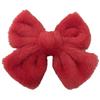 Flauschige Fell-Haarspange mit großem Schleifenband, Rot, Haaraccessoire, Geschenk für Mädchen und Erwachsene, Damen, Haarschmuck [Artikel]