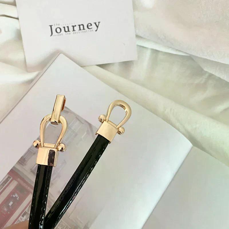 Ladies Adjustable Thin Belts Women Fashion Coat Dress Waist Belt Metal Hook Buckle Waistband Elegant Style