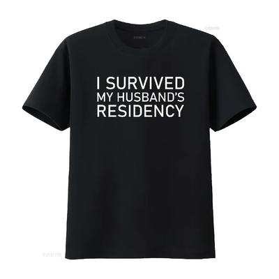 I Survived Husbands Residency Shirt Graduation Residents Gift Resident Doctor for Medical Vintage Washed Designer Clothes