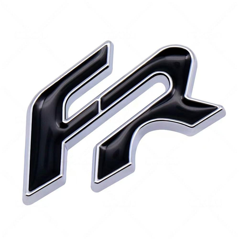 3D Metal FR Logo Badge Sticker Side Fender Rear Trunk Emblem Decal High-Quality Automotive Accessories