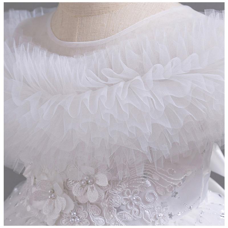 Girls Puffy Princess Dress Flower Girl Wedding Piano Performance Formal Dress