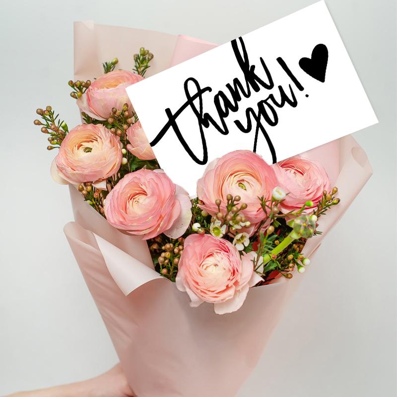 50pcs/pack White Thank You Cards Thank You Notes for Wedding Shower, Wedding, Small Business, Graduation, Bridal Shower