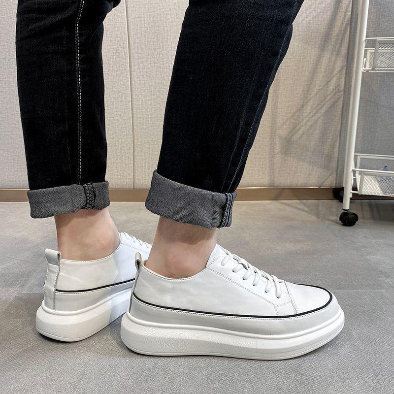 Men s 2026 White Summer Casual Thick Sole Korean Style Trendy Board Shoes 41