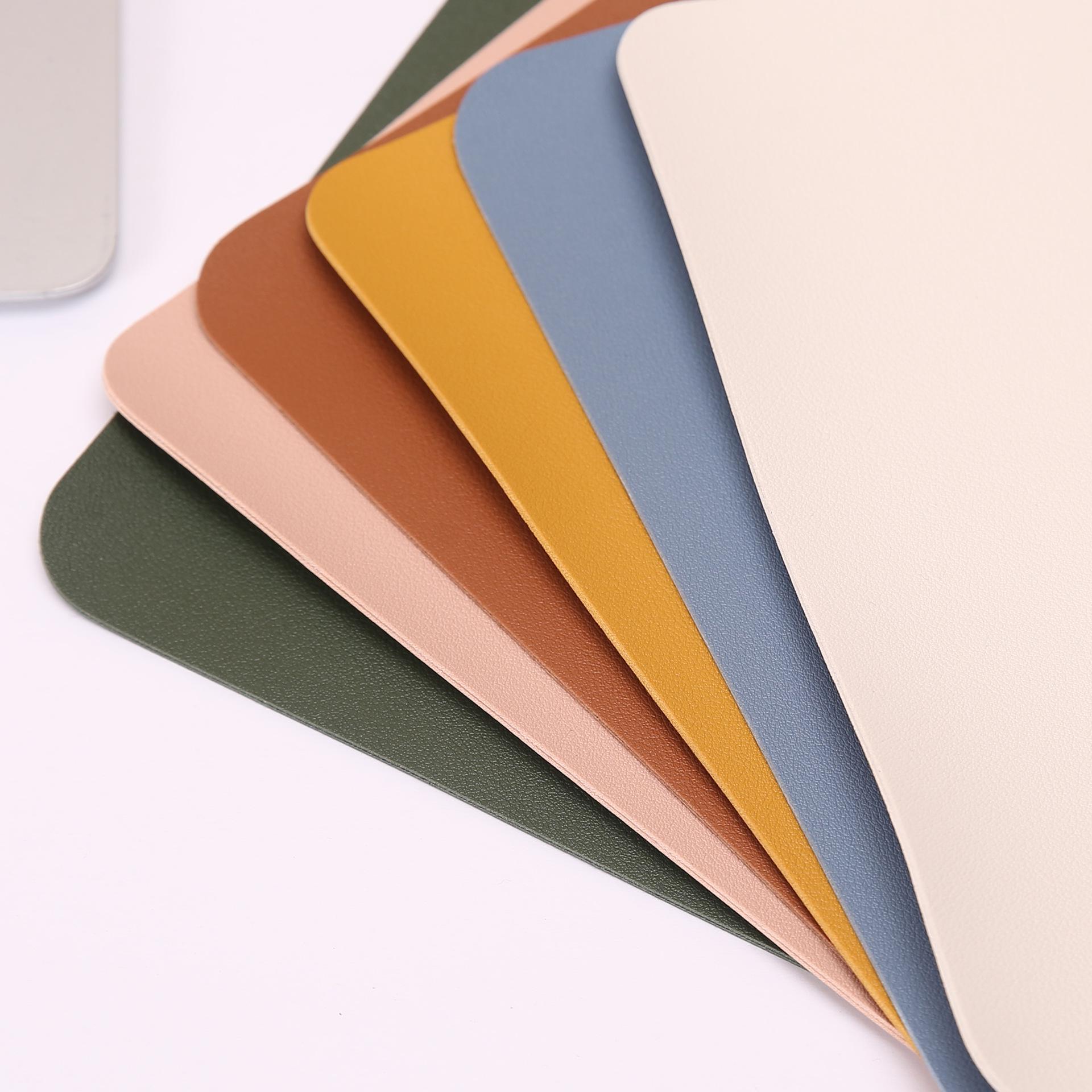 

Премиальный двухсторонний водонепроницаемый кожаный коврик для мыши - Нескользящий, устойчивый к пятнам коврик для стола и письма Square 22x22cm