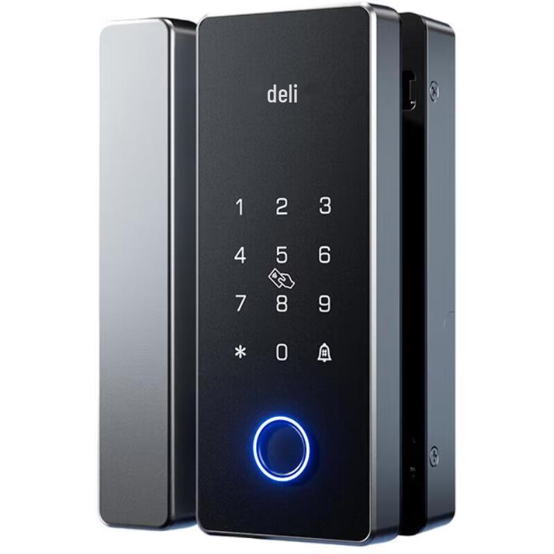 

Умный замок Deli AL102 для стеклянной двери по отпечатку пальца, китайская вилка (адаптер в комплекте)