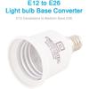 E12 To E26 Light Bulb Base Adapter, E12 Light Socket To Regular E26 Medium Screw Base, Candelabra E12 To Standard E26 Adapter, Chandelier Socket E12
