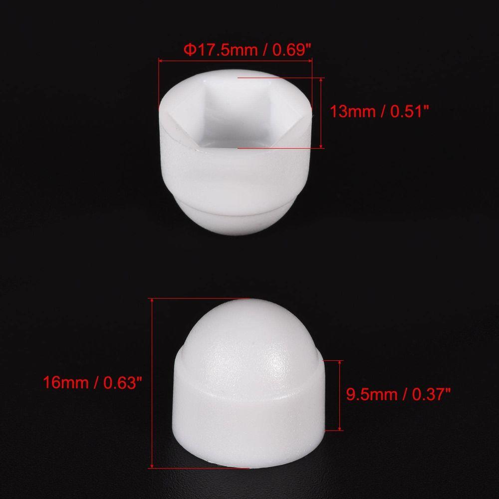 50pcs 13mm Plastic Dome Bolt M8*13*15mm M8 Screw Cover Head Protection Cap Covers