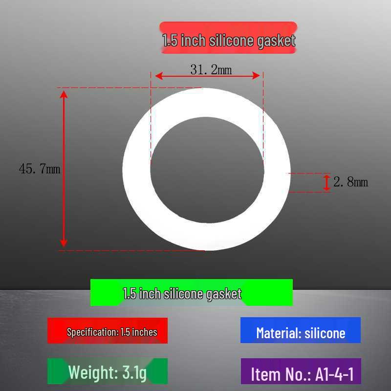 Silicone Rubber Mat and Bellow Hose Water Inlet Pipe Seal with 4-6 Pt. Lid and Filter Gasket