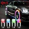 4 Stück/Set Radlichter Autoreifen Luftventilschaft LED-Licht Kappenabdeckung Autozubehör für Fahrrad Auto Motorrad Wasserdicht