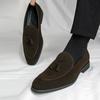 Casual Loafers All-match Comfortable Man Dress Footwear Men's Slip On Leather Shoes 2025 New Handmade Business Shoes