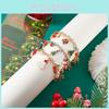 Christmas Santa Pendant Bracelet With Alloy Handcrafted Geometric Design For Women Holiday Gift