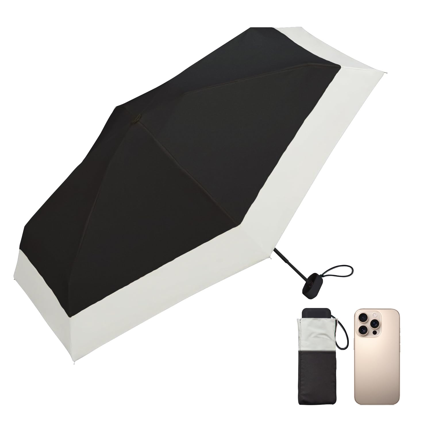 

Складной зонт от солнца JIS УФ-свет Жара Солнечный ожог Тепловой удар УФ 6 Подходит для солнца и портативный x [149 г Сверхлегкий, сертифицированный] Защита, UPF50+ 100,