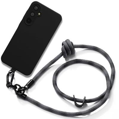 Protective Case - BOOLING - for Samsung Galaxy A55 5G - Flexible Silicone - Removable Lanyard - Shockproof