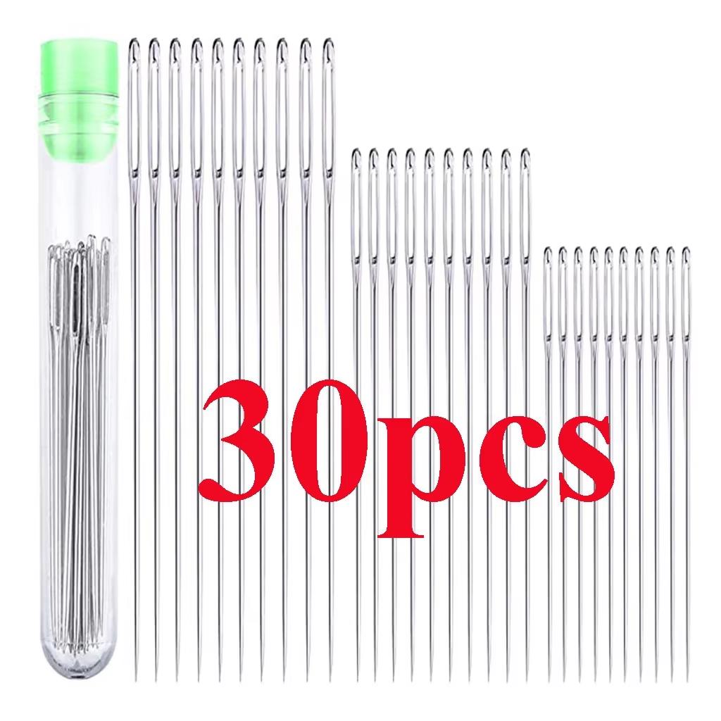 

30pcs 3 Sizes Large Eye Sewing Needles Cross Stitch Knitting Needle Handmade Leather Embroidery Thread Needle Sewing Accessory