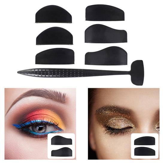 1 Set 6-in-1 Eyeshadow Crease Line Crease Stamp Women Cut Portable Travel Eyeshadow Crease Creation
