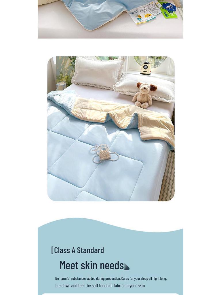 2026 Cool Silk Double-Sided Summer Quilt: Washable, Air Conditioning Comfort