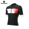 ROCKBROS Short Sleeve Cycling Jersey High Elasticity Lightweight Breathable Sports Jersey Slim-Fit Color-Block Cycling Clothing